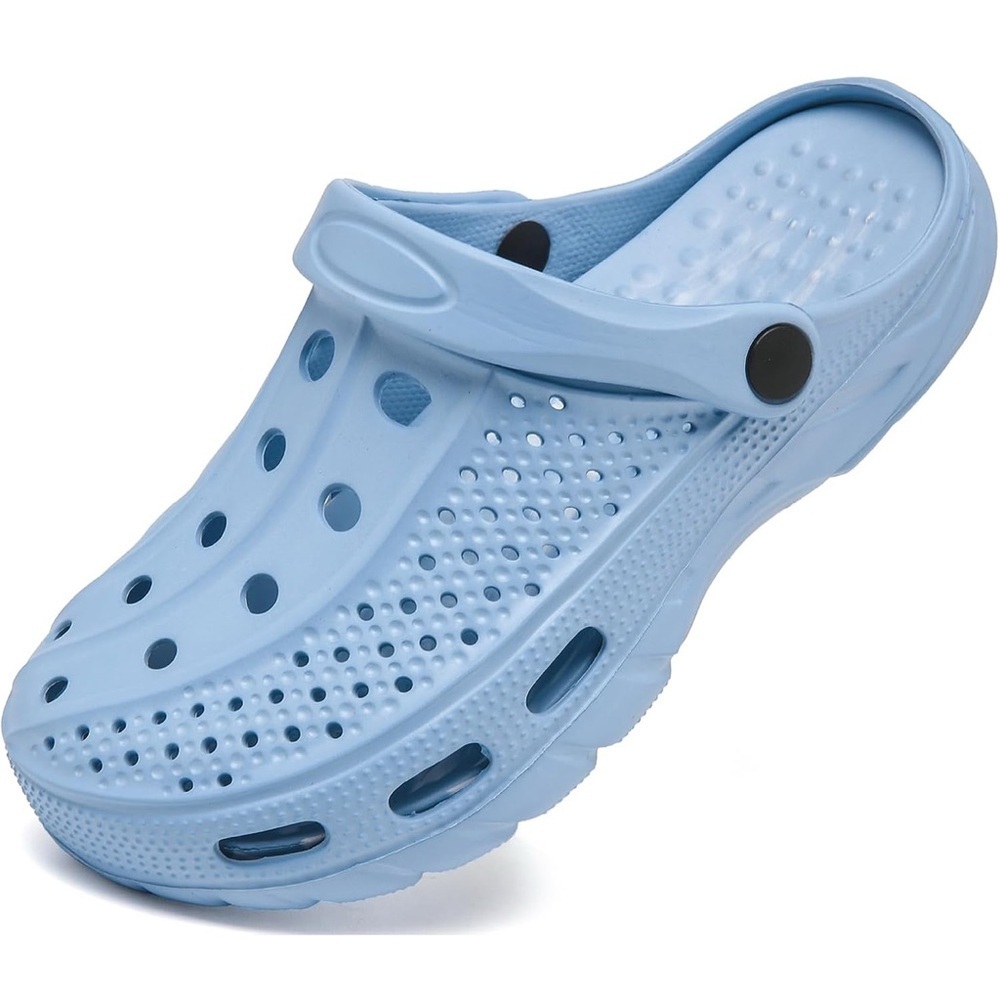 Kixshopping Arch‎ Support Clogs Garden Shoes Blue Camo Slip-On Sandals Women 10